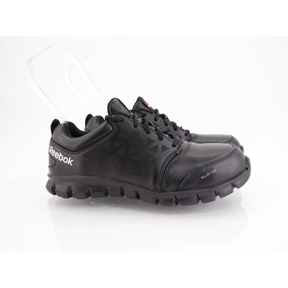 Reebok Work Women 9W Sublite Cushion Work Alloy Toe Shoes Black Slip Resistant - Picture 3 of 12